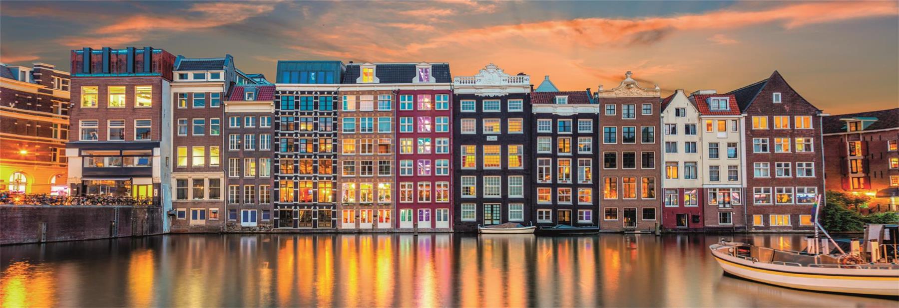 Clementoni Bright Amsterdam Panorama Jigsaw Puzzle (1000 Pieces)