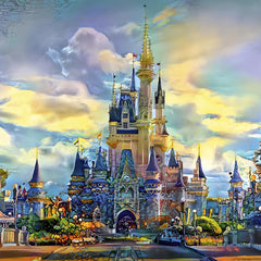 Bluebird Walt Disney World Castle, Orlando, Floride, USA Jigsaw Puzzle (1000 Pieces)