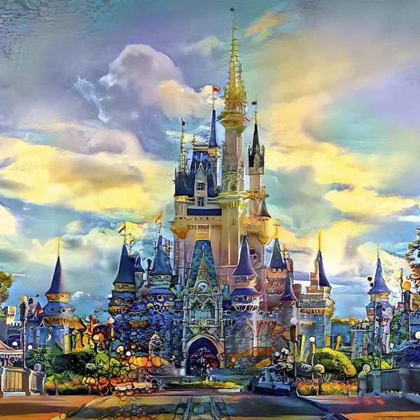 Bluebird Walt Disney World Castle, Orlando, Floride, USA Jigsaw Puzzle (1000 Pieces)