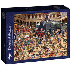 Bluebird French Train Station Jigsaw Puzzle (1000 Pieces)