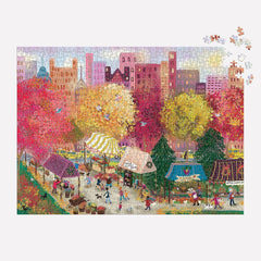Galison Autumn at the City Market, Joy Laforme Jigsaw Puzzle (1000 Pieces) - DAMAGED BOX