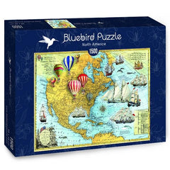 Bluebird North America Jigsaw Puzzle (1500 Pieces)