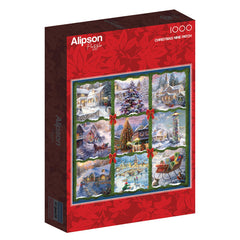 Alipson Christmas Nine Patch Jigsaw Puzzle (1000 Pieces)