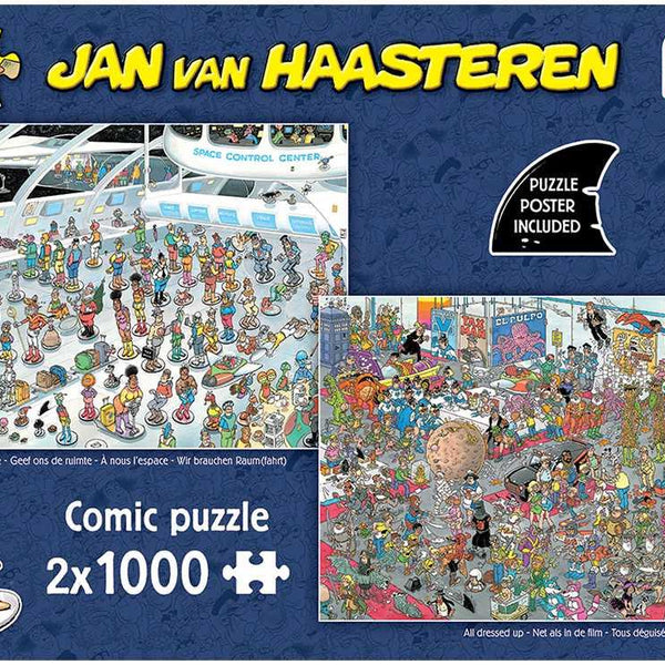Jan van Haasteren Give Us Some Space / All Dressed Up Jigsaw Puzzles (2 x 1000 Pieces)