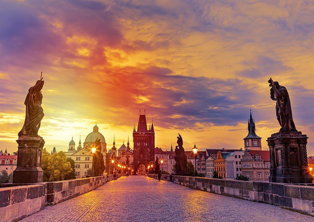 Enjoy Charles Bridge at Sunset, Prague Jigsaw Puzzle (1000 Pieces)