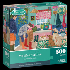 Falcon Deluxe Woofs & Wellies Jigsaw Puzzle (500 Pieces)