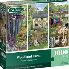 Falcon Deluxe Woodland Farm Jigsaw Puzzle (1000 Pieces)