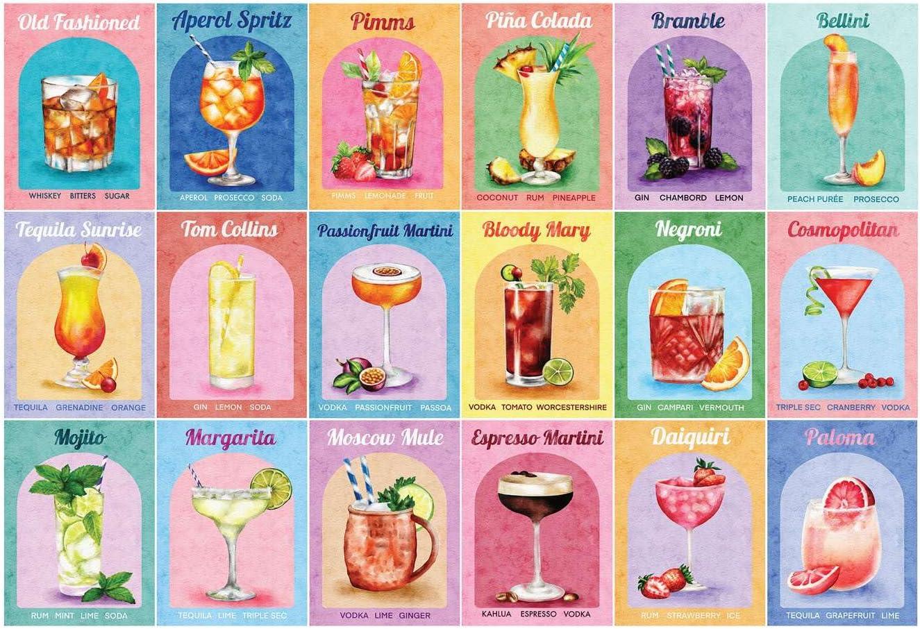 House of Puzzles Colourful Cocktails Jigsaw Puzzle (1000 Pieces)