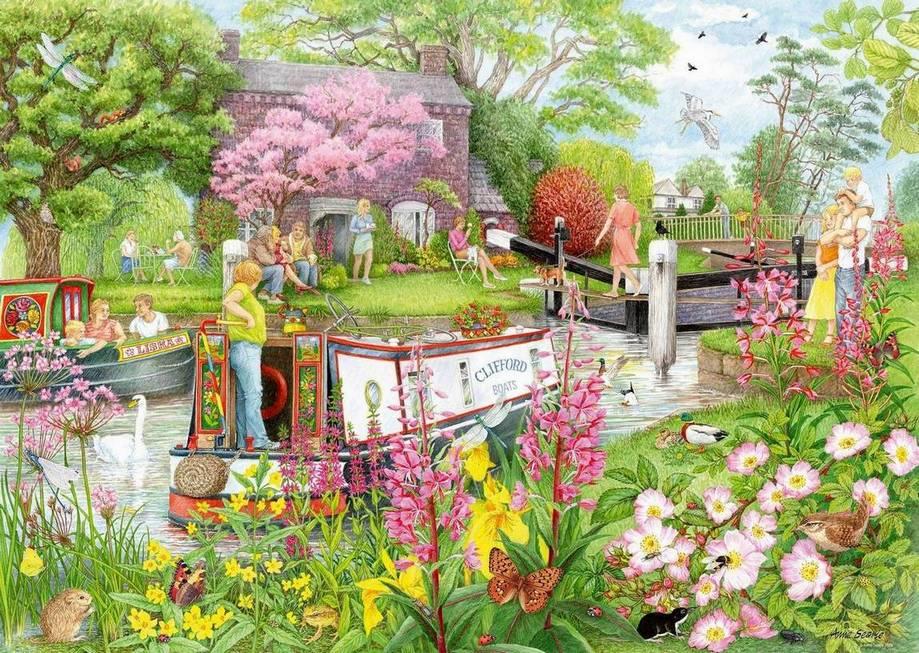 Ravensburger Cosy Cafe No.4 River Cafe Jigsaw Puzzle (1000 Pieces)