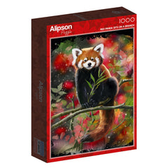 Alipson Red Panda Sits On A Branch Jigsaw Puzzle (1000 Pieces)