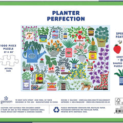 Galison Planter Perfection Jigsaw Puzzle with Shaped Pieces (1000 Pieces)