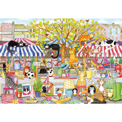 Gibsons Flea Market Moggies Jigsaw Puzzle (100 XXLPieces)