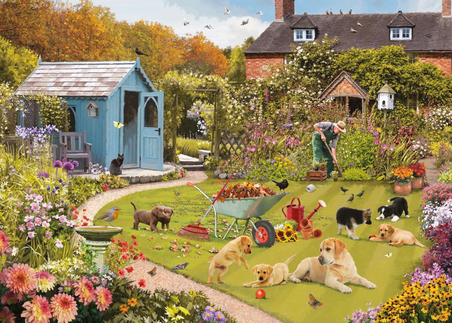 Otter House Fun In The Garden Jigsaw Puzzle (1000 Pieces)