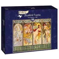 Bluebird Art Mucha - Four Seasons 1900 Jigsaw Puzzle (1000 Pieces)