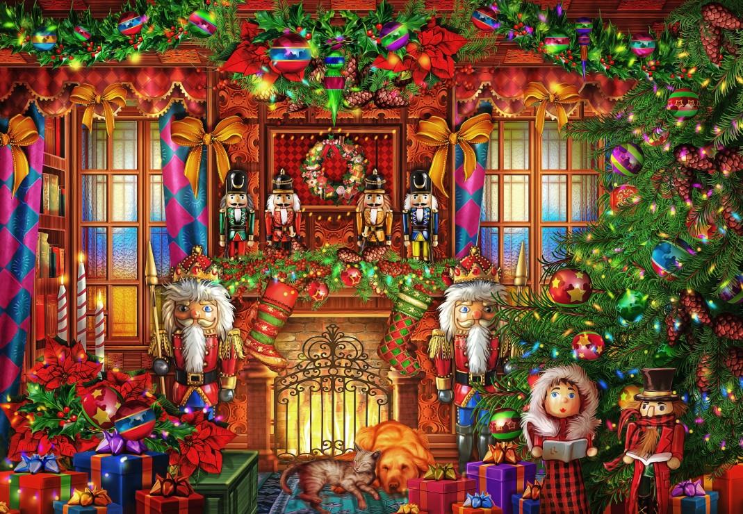 Bluebird Christmas Interior Jigsaw Puzzle (1000 Pieces)