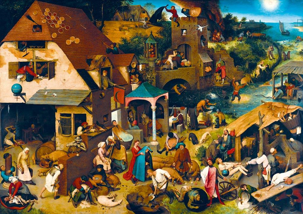 Bluebird Art Bruegel the Elder - Netherlandish Proverbs Jigsaw Puzzle (1000 Pieces)