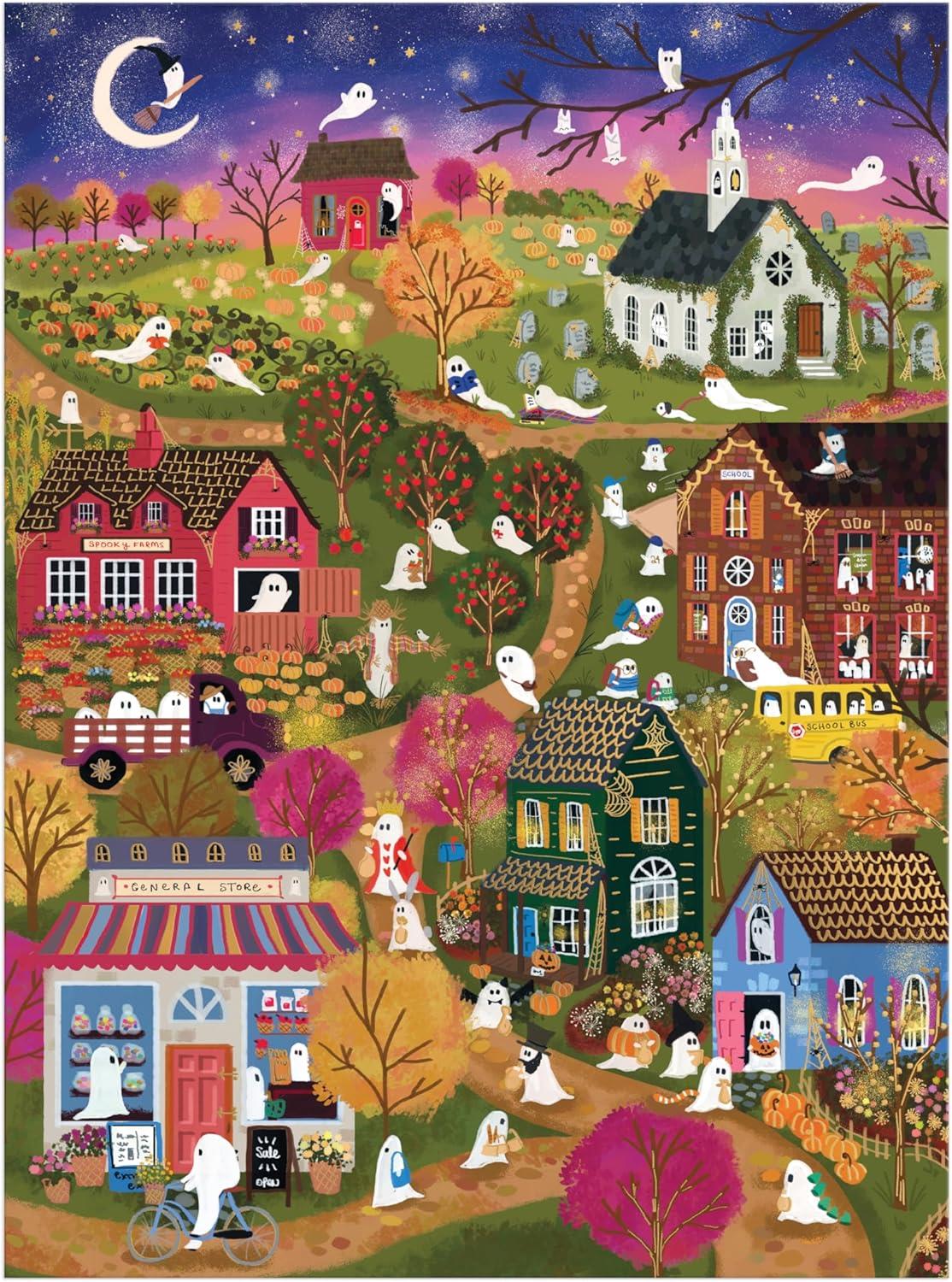Galison Spooky Village, Joy Laforme Foil Jigsaw Puzzle (1000 Pieces)