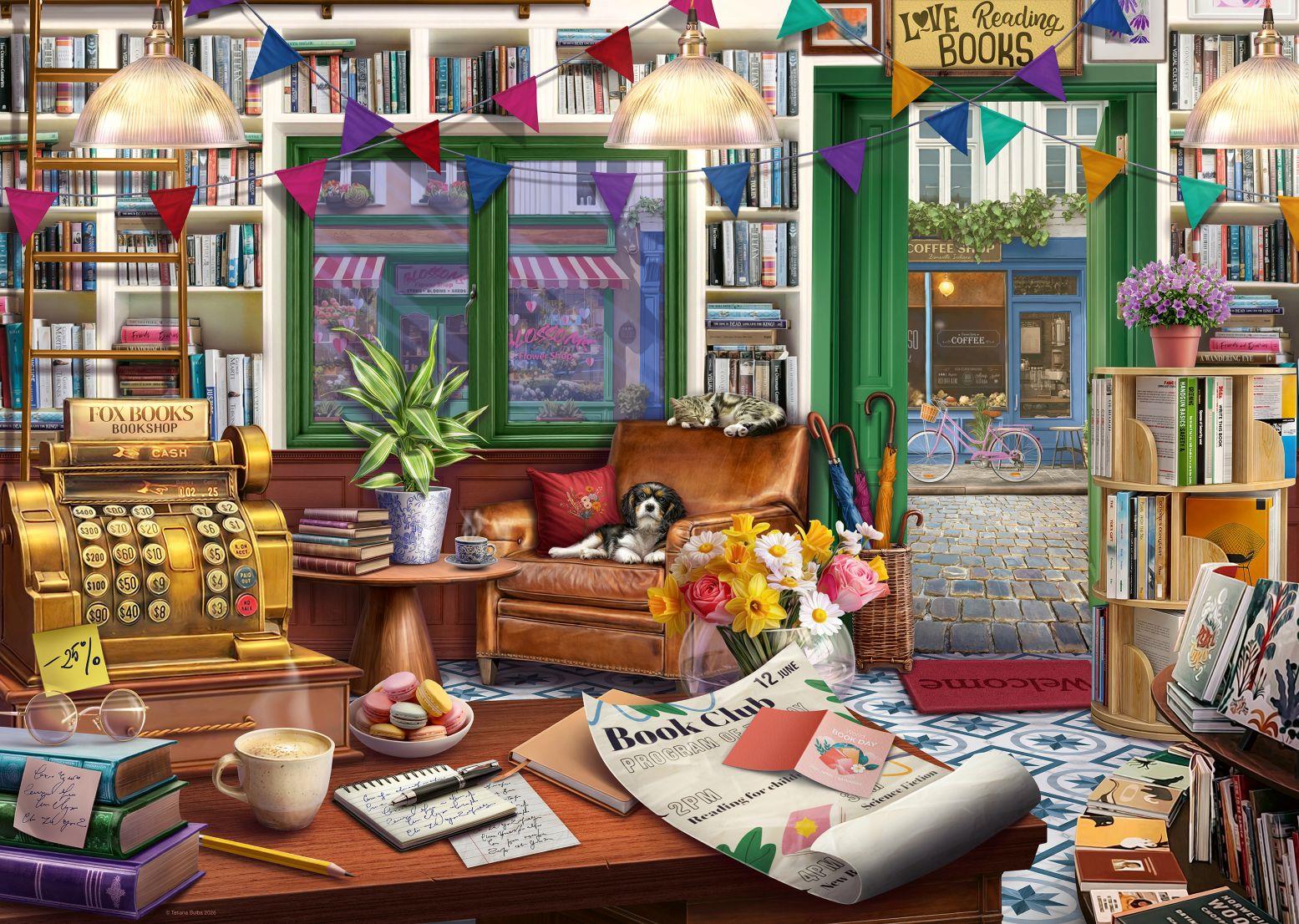 Ravensburger Cobblestone Road No.3 - Enchanted Bookshop Jigsaw Puzzle (1000 Pieces)