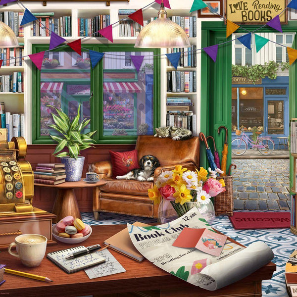 Ravensburger Cobblestone Road No.3 - Enchanted Bookshop Jigsaw Puzzle (1000 Pieces)