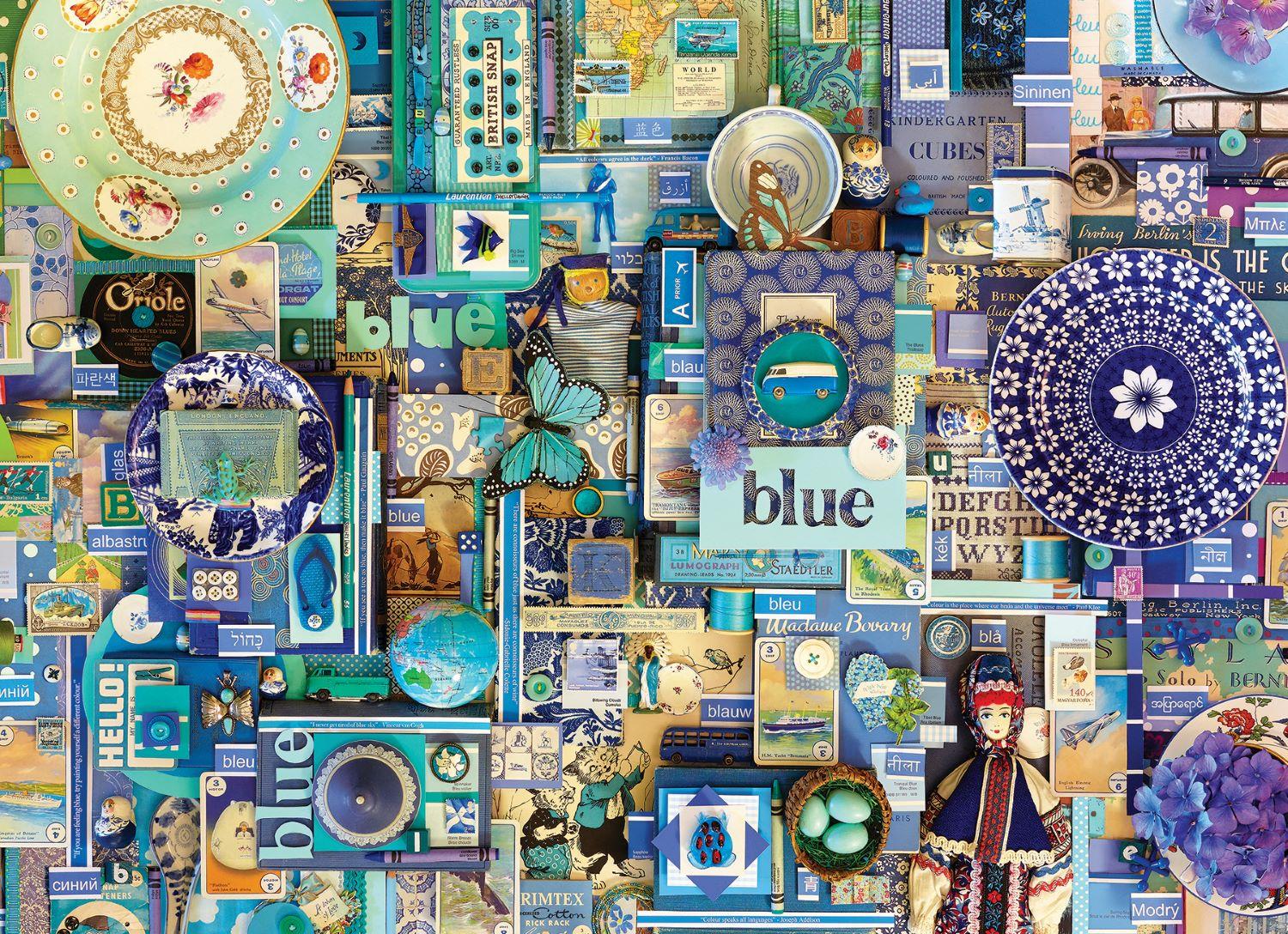 Cobble Hill Blue Jigsaw Puzzle (1000 Pieces)
