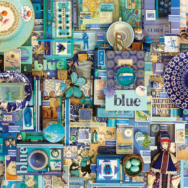 Cobble Hill Blue Jigsaw Puzzle (1000 Pieces)