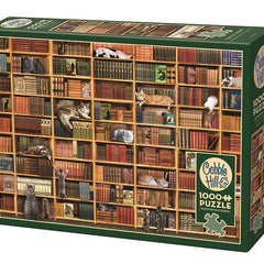 Cobble Hill Cat Library Jigsaw Puzzle (1000 Pieces)