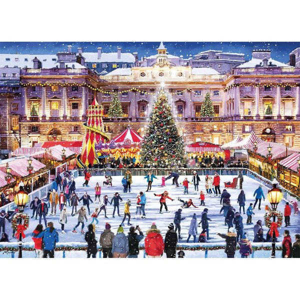 Gibsons Skating at Somerset House Jigsaw Puzzle (1000 Pieces) DAMAGED BOX