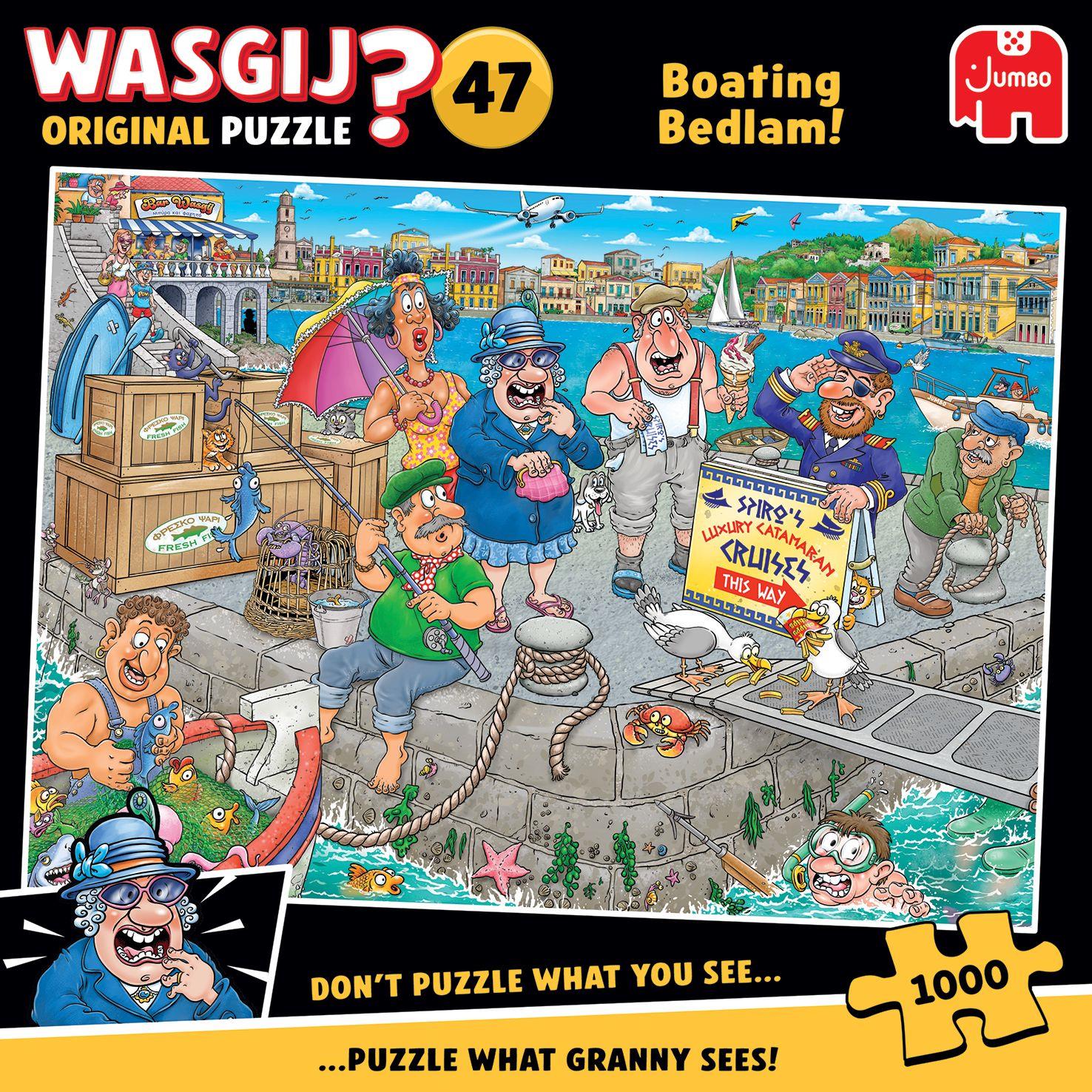 Wasgij Original 47 Boating Bedlam! Jigsaw Puzzle (1000 Pieces)  DAMAGED BOX NOT SEALED