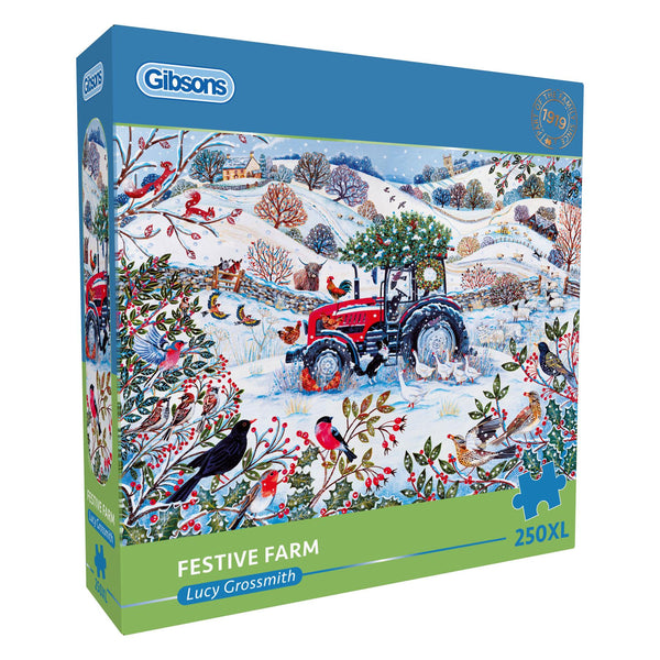 Gibsons Festive Farm Jigsaw Puzzle (250 XL Pieces)