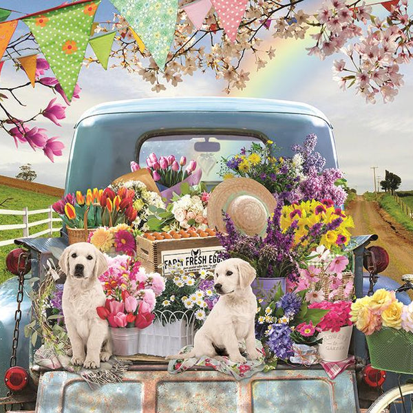 Cobble Hill Country Truck in Spring Jigsaw Puzzle (500 XL Pieces)