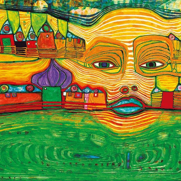 Bluebird Art Hundertwasser - Irinaland over the Balkans, 1969 Jigsaw Puzzle (1000 Pieces)