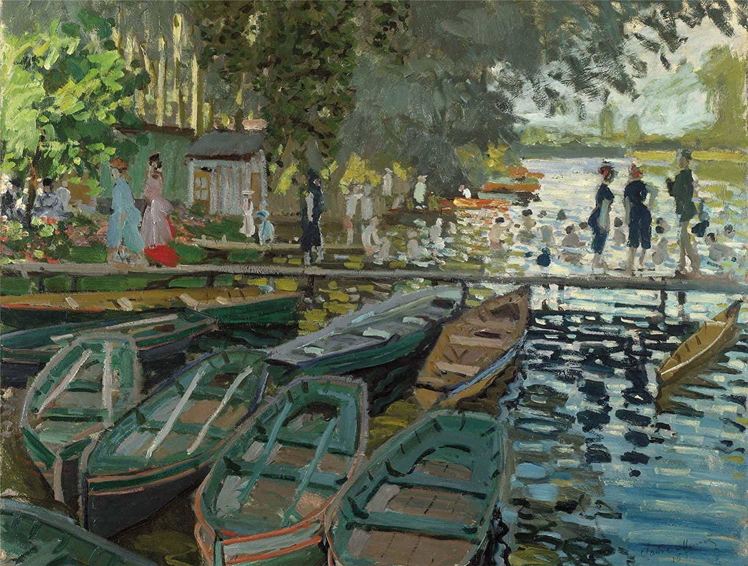 Bathers at La Grenouillere, Monet - National Gallery Jigsaw Puzzle (1000 Pieces)