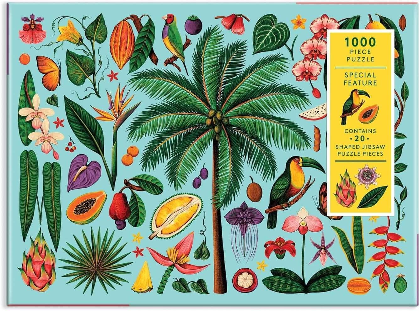 Galison Tropics Jigsaw Puzzle with Shaped Pieces (1000 Pieces)