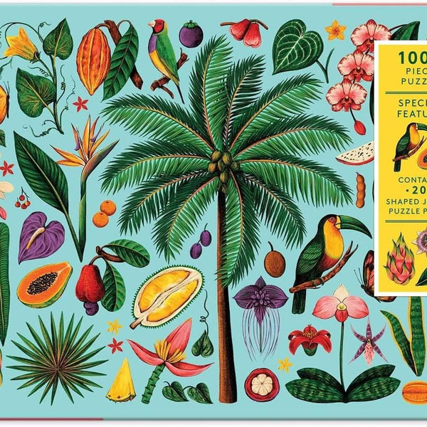 Galison Tropics Jigsaw Puzzle with Shaped Pieces (1000 Pieces)