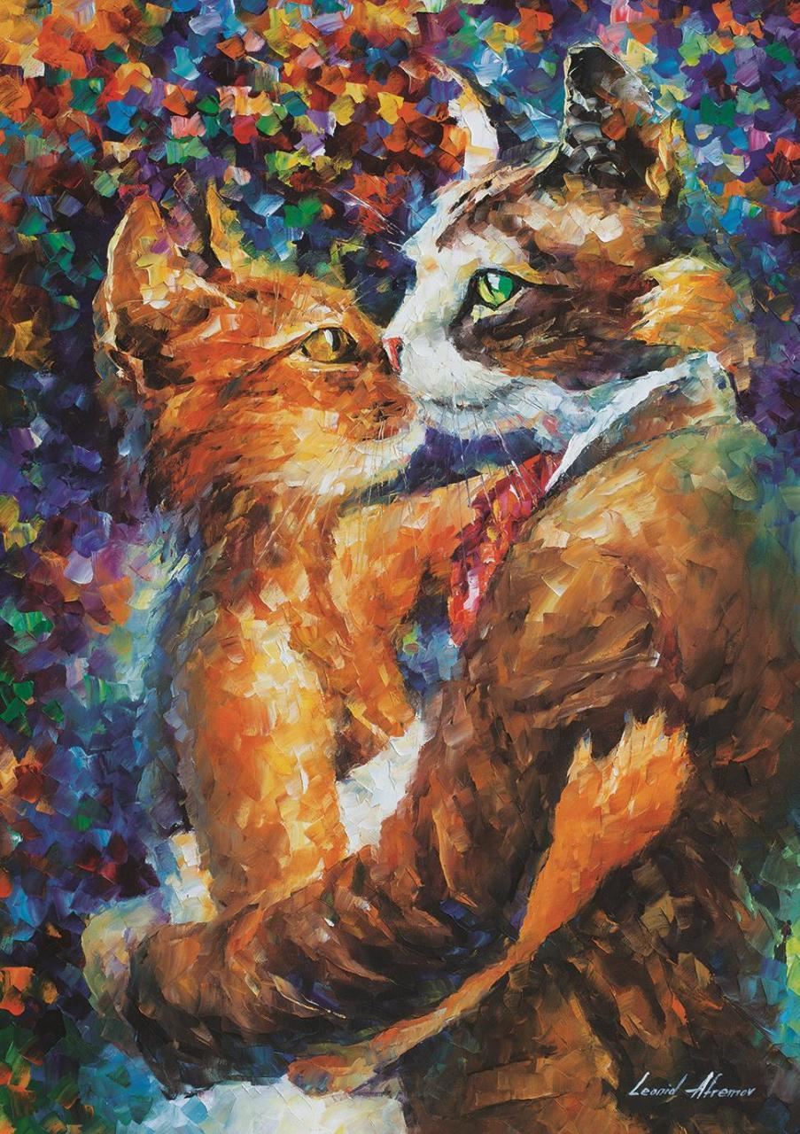 Art Puzzle Dance of the Cats in Love Jigsaw Puzzle (1000 Pieces)