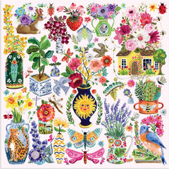 Galison Buzzy Bouquets Jigsaw Puzzle (500 Pieces)