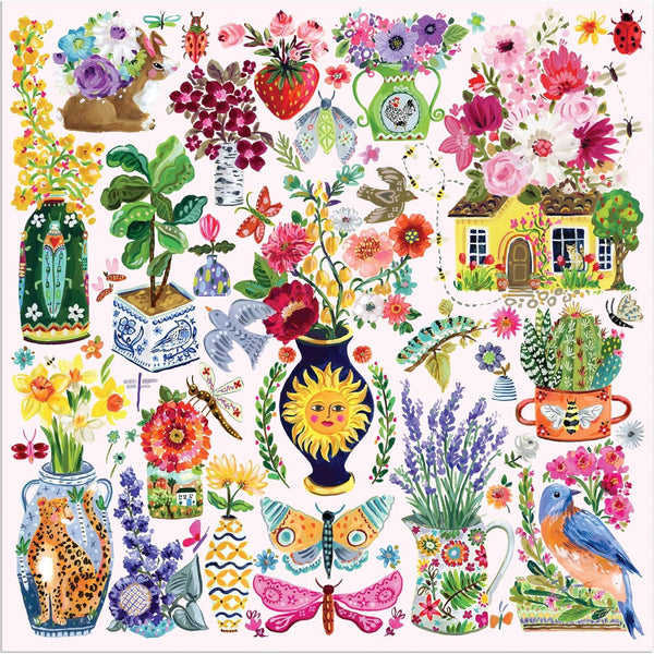 Galison Buzzy Bouquets Jigsaw Puzzle (500 Pieces)