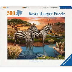 Ravensburger Zebras at Waterhole Jigsaw Puzzle (500 Pieces)