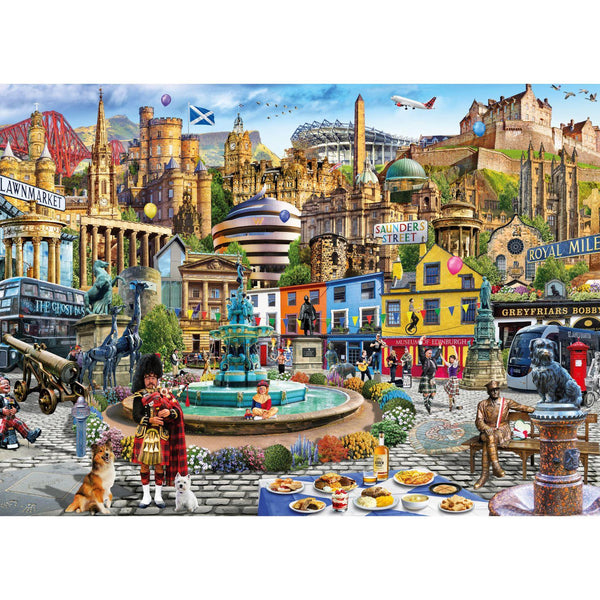 Gibsons A Day Out in Edinburgh Jigsaw Puzzle (1000 Pieces)