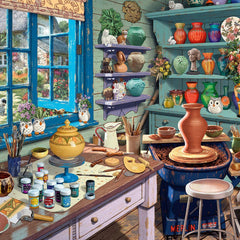 Ravensburger Pottery Studio Sanctuary Jigsaw Puzzle (500 XL Extra Large Pieces) DAMAGED BOX