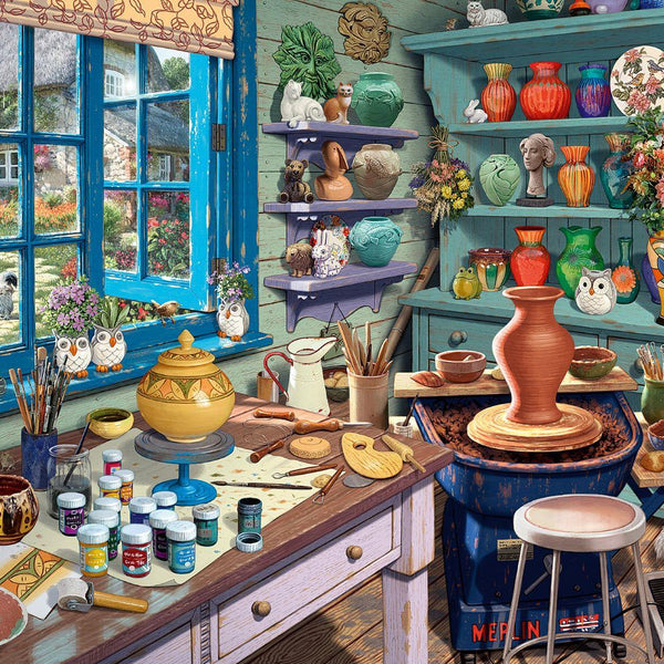 Ravensburger Pottery Studio Sanctuary Jigsaw Puzzle (500 XL Extra Large Pieces) DAMAGED BOX