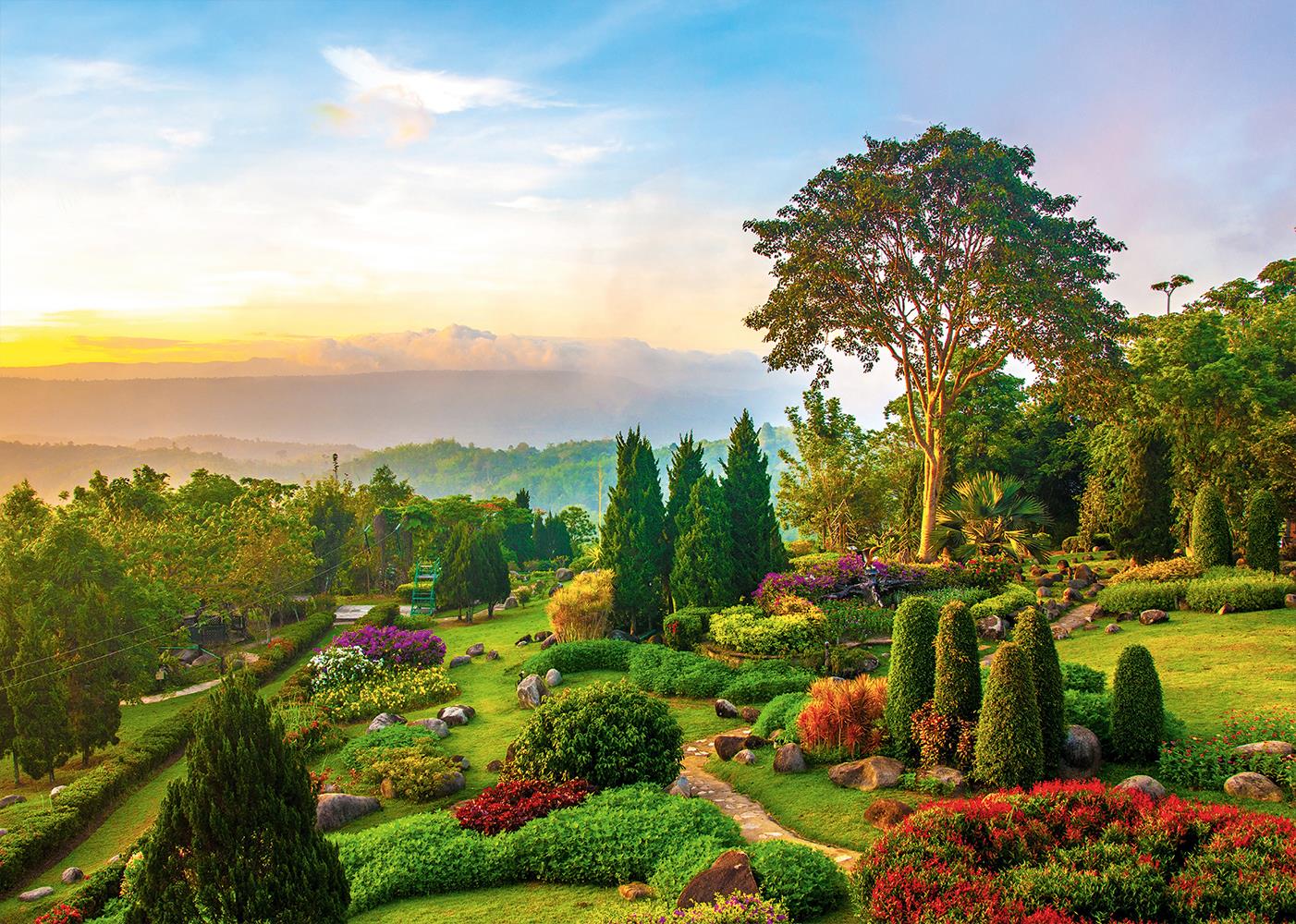 Alipson Jardin Sur La Colline - Garden on the Hill Jigsaw Puzzle (1000 Pieces)