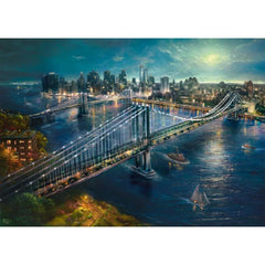 Schmidt Kinkade Moonlight over Manhattan Jigsaw Puzzle (2000 Pieces)