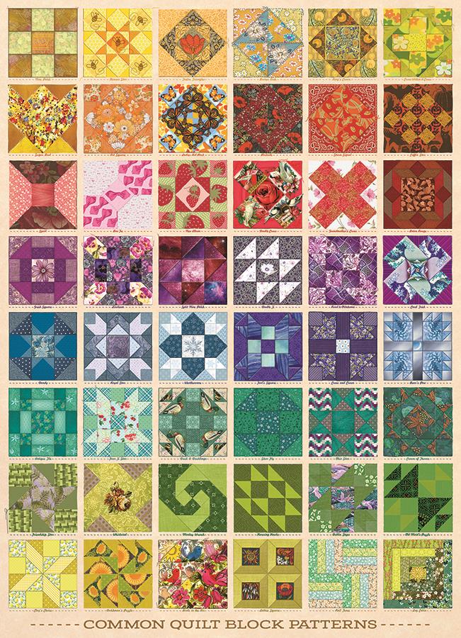 Cobble Hill Common Quilt Blocks Jigsaw Puzzle (1000 Pieces) DAMAGED BOX