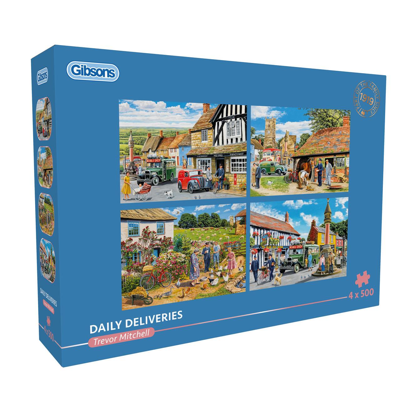 Gibsons Daily Deliveries Jigsaw Puzzle (4 x 500 Pieces)