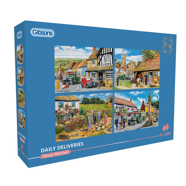 Gibsons Daily Deliveries Jigsaw Puzzle (4 x 500 Pieces)