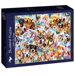 Bluebird Selfie Pet Collage Jigsaw Puzzle (1000 Pieces)