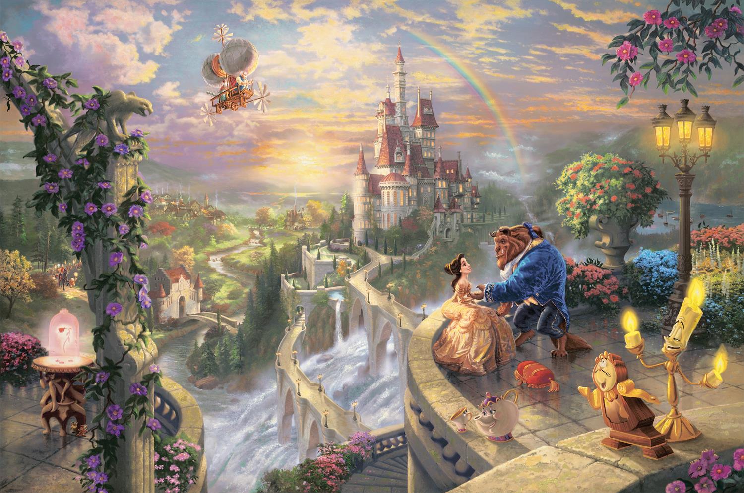 Schmidt Kinkade Disney Beauty & The Beast Falling in Love Jigsaw Puzzle (1000 Pieces)