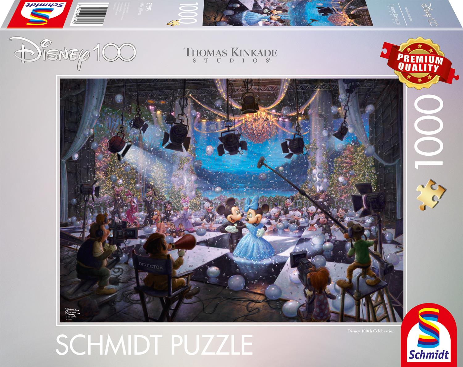 Schmidt Kinkade 100 Years of Disney Mickey and Minnie Jigsaw Puzzle (1000 Pieces) DAMAGED BOX