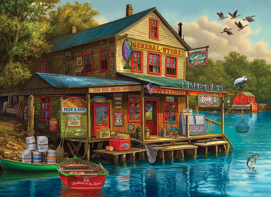 Cobble Hill Bob's Beer & Bait Jigsaw Puzzle (1000 Pieces)
